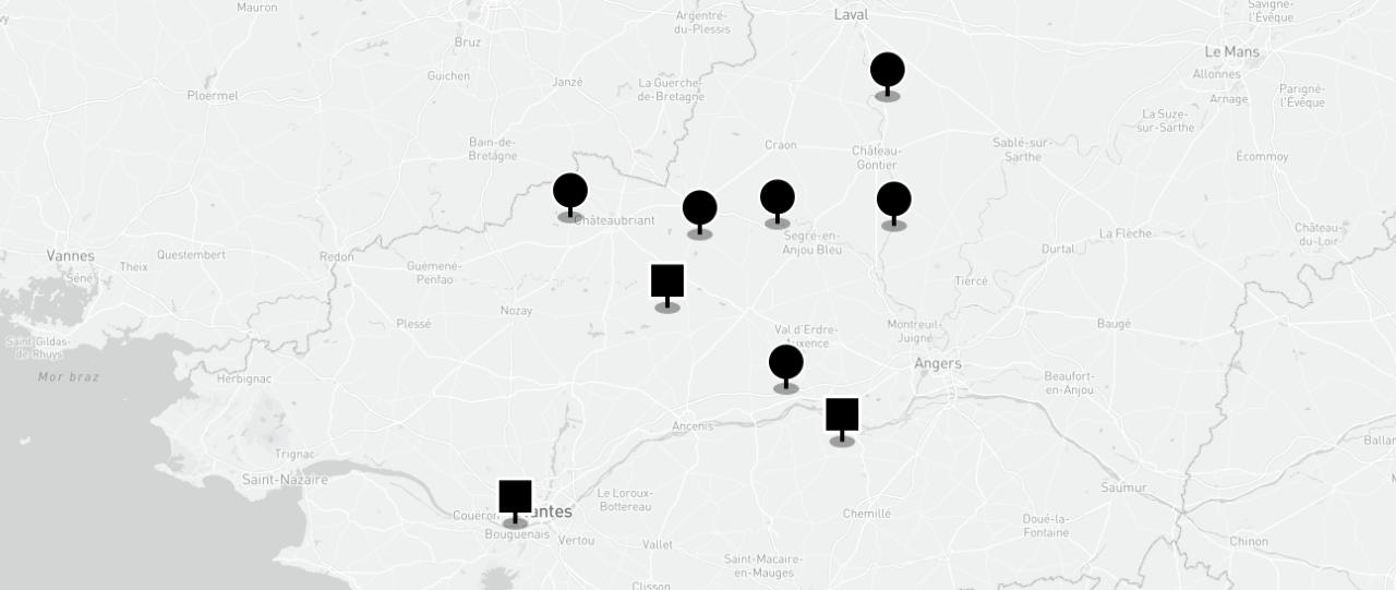 implantations carrières granulats Hervé